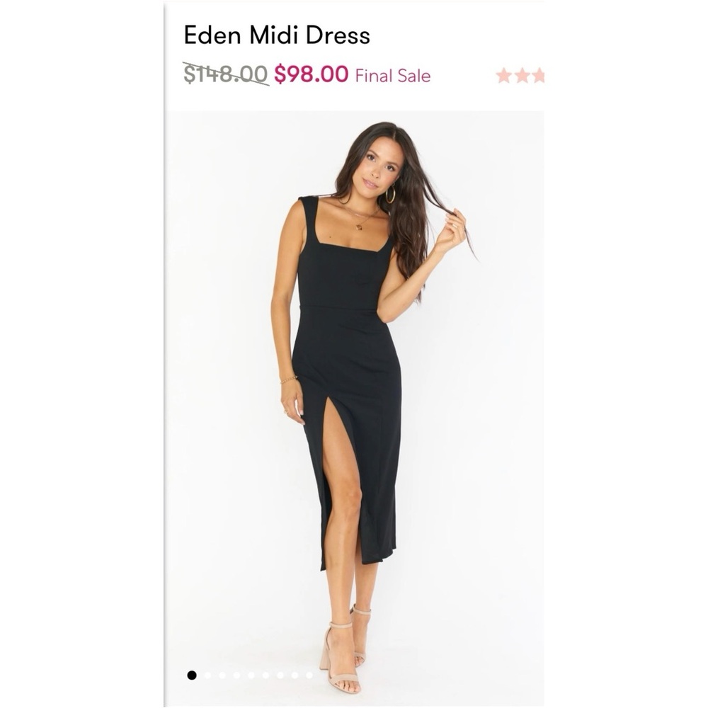 Show Me Your MuMu - Eden Midi Dress in Black - size S